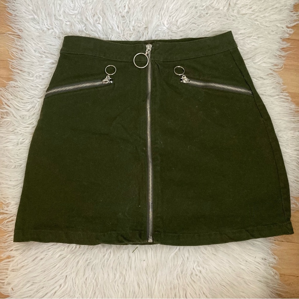 Olive green skirt